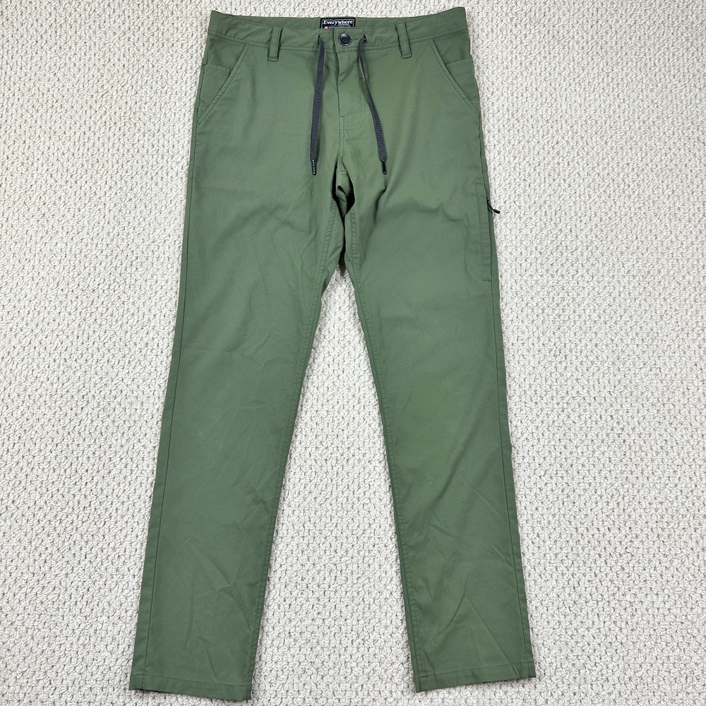686 Everywhere Pants Mens 32x32 Green Multi Shell Slim Fit Performance Trousers